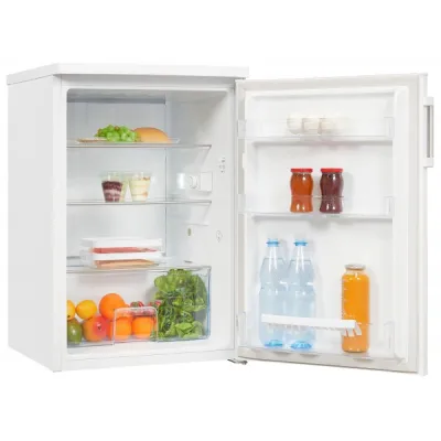 exquisit Kühlschrank KS16-V-H-010D | 133 Liter | Tischkühlschrank | Energieeffizienz D | LED | Abtau-Automatik | Weiß