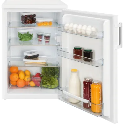 exquisit Kühlschrank KS16-V-H-010E | Standgerät 133 l | LED-Licht | stufenlose Temperaturregelung | 56 cm | weiß