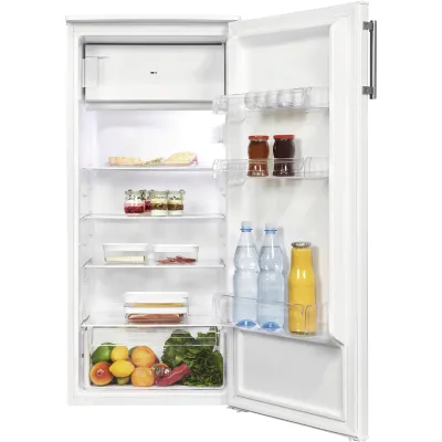 Exquisit Kühlschrank KS185-4-HE-040E | Standgerät mit Gefrierfach | 190 l | 55 cm breit | LED | Türalarm | weiß