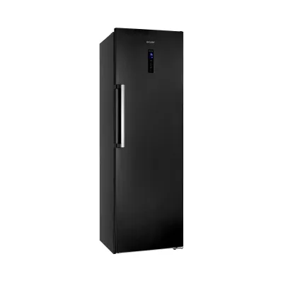 Exquisit Kühlschrank KS360-V-HE-040C | Vollraumkühlschrank ohne Gefrierfach | 359L | No Frost | LED | Inoxlook-anthrazit