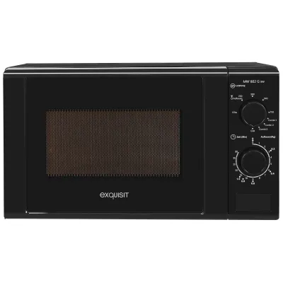 Exquisit Kombi-Mikrowelle MW900-030G | 20L Garraum | Grill 1000W | Mikrowelle 700W | Timer | 5 Stufen | Schwarz