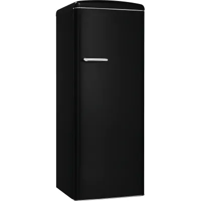 Exquisit RKS325-V-H-161E Stand-Kühlschrank | 229l Vollraum | 146,5cm hoch | 5 Glasablagen | LED | Energieklasse E | Mattschwarz