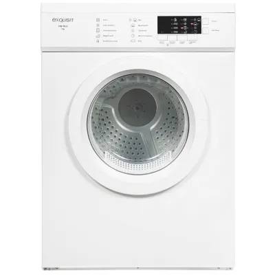 exquisit Ablufttrockner TAE70-3 | 7 kg | Startzeitvorwahl | Knitterschutz | 8 Programme