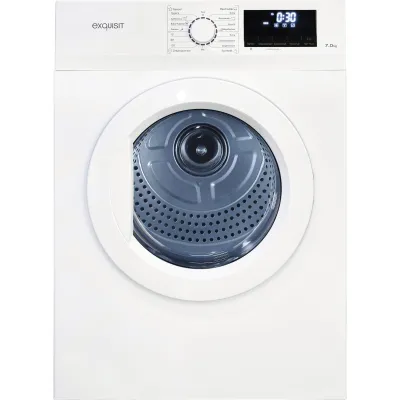 Exquisit Ablufttrockner TAE70-70 | 7 kg | 15 Programme | Knitterschutz | Kindersicherung | Startzeitvorwahl | Weiß