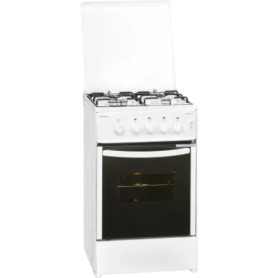 Exquisit Stand-Gasherd TF 6 GT-4 | Gas-Kochfeld 4 Brenner | Gas-Backofen 49 l | 49 cm breit | Energieklasse A | weiß