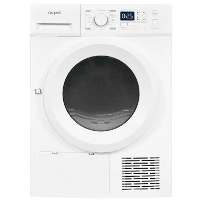 Exquisit Wärmepumpentrockner TWP803-031D | 8 kg | 16 Programme | Knitterschutz | LED-Innenbeleuchtung | Weiß