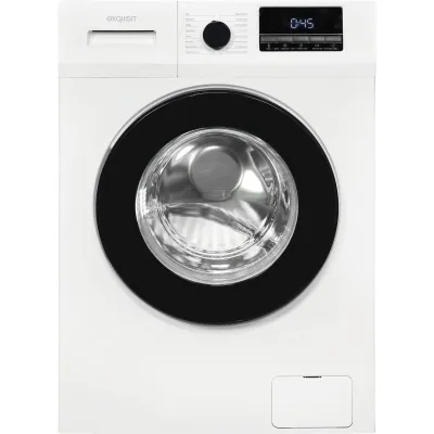 Exquisit Waschmaschine WA8014-340A | Frontlader 8 kg | 1400 U/min | Energieklasse A | Aquastop | Weiß