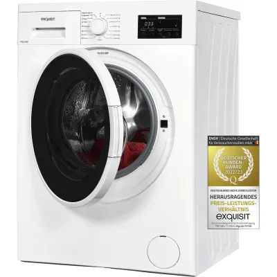 Exquisit Waschtrockner WT8614-060D | 8kg Waschen | 6kg Trocknen | 1400 U/Min | 15 Programme | weiß