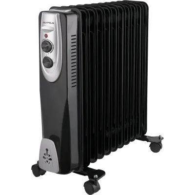 Gutfels Öl-Radiator HR 32011 sw | 2500 Watt | 3 Heizstufen | 11 Rippen | Thermostat | mobil | schwarz