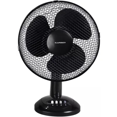 KLARBACH Tischventilator VT 35081 sw | Ventilator 40 cm | 3 Stufen | oszillierend | 50 W | Kunststoff | Weiß