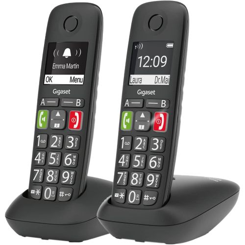Bild: Gigaset E290 Duo DECT Schnurlostelefon mit großen Tasten, Seniorentelefon