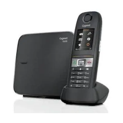 Gigaset Schnurlostelefon E630 (E630) | robust | staub- & wasserresistent IP65 | Vibrationsalarm | Eco DECT | schwarz