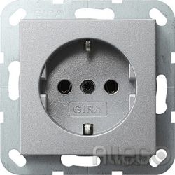Gira 018026 SCHUKO Steckdose SK Sys55 Alu