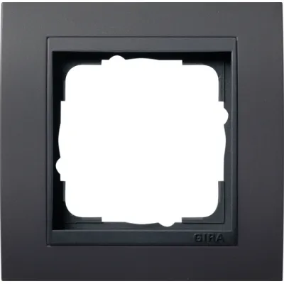 Gira Abdeckrahmen 1fach 021108 | Rahmen für Event Serie | bruchsicher | Kunststoff Thermoplast | Unterputz | anthrazit