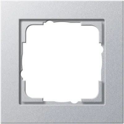 Gira Abdeckrahmen 1-fach E2 021125 Aluminium | Unterputz | Kunststoff Thermoplast | bruchsicher | Montage flexibel