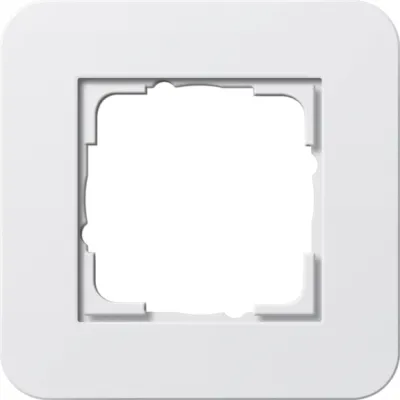Gira Abdeckrahmen 1-fach 0211410 E3 | Unterputz-Rahmen | bruchsicher | glänzend | Trägerrahmen | weiß | IP20