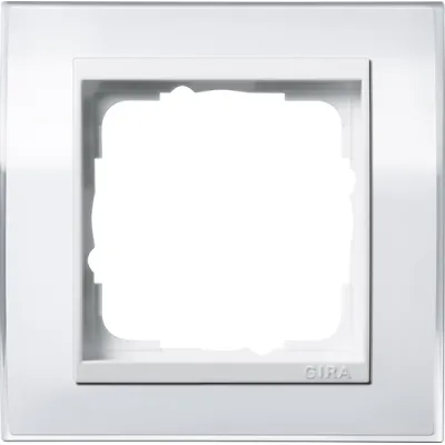 Gira Abdeckrahmen 1fach 0211723 | Event Klar | Zwischenrahmen reinweiß glänzend | bruchsicher | Kunststoff | IP20 | weiß