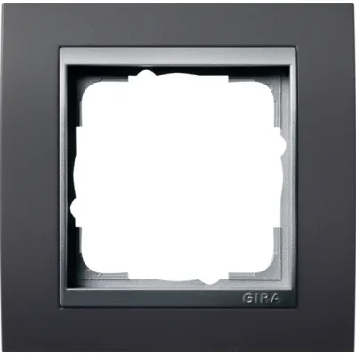 Gira Abdeckrahmen 1-fach 021181 | Rahmen Event | für Alu-Zentraleinsätze | bruchsicher Thermoplast | anthrazit