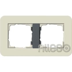 Gira 0212427 Abdeckrahmen 2f Gira E3 Sand/Anthrazit