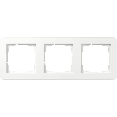 GIRA Abdeckrahmen 3fach E1 0213150 | Rahmen für Unterputz | Kunststoff Thermoplast | Reinweiß glänzend RAL 9010