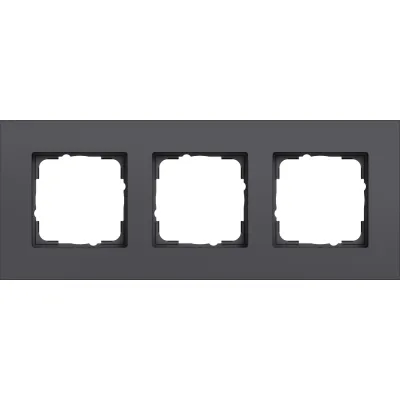 GIRA Abdeckrahmen 3-fach 0213408 | Esprit Serie | Unterputz | Aluminium lackiert | anthrazit matt | IP20 | RAL 7016