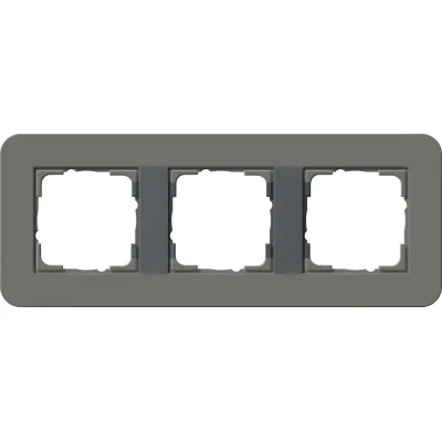GIRA Abdeckrahmen 3-fach E3 0213423 | Rahmen Unterputz | Soft-Touch | dunkelgrau/anthrazit | bruchsicher