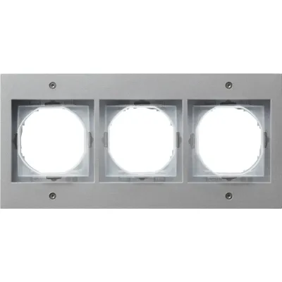 Gira Abdeckrahmen 3-fach 021365 TX_44 | IP44 Unterputz | bruchsicher | Dichtungsflansch | Kunststoff | Aluminium