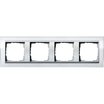 Gira Abdeckrahmen 4-fach 0214726 | Event Klar | horizontal & vertikal | Kunststoff | bruchsicher | weiß