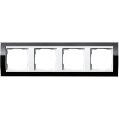 Gira Abdeckrahmen 4-fach 0214733 | Event Klar | Zwischenrahmen reinweiß glänzend | bruchsicher | Kunststoff | IP20