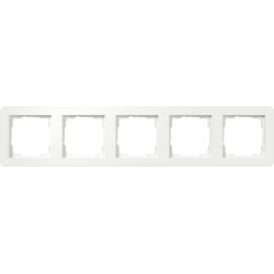 GIRA 0215150 Abdeckrahmen 5f Gira E1 Reinweiß
