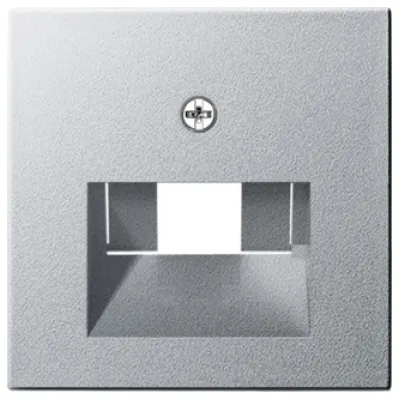 Gira Abdeckung UAE/IAE/ISDN 027026 | Zentralplatte System 55 | Netzwerk Anschlussdose | Kunststoff | Alu