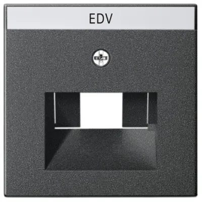 Gira Zentralplatte UAE/IAE Abdeckung 028428 | System 55 | mit Beschriftungsfeld | anthrazit | Kunststoff | halogenfrei