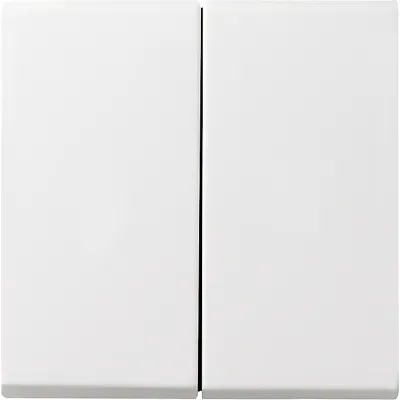 Gira Serienwippe 029527 | 2-fach Wippe für Schalter/Taster System 55 | Kunststoff matt | reinweiß RAL 9010 | IP20