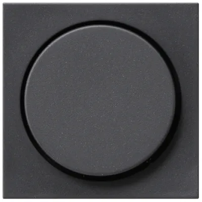 Gira Abdeckung Drehdimmer 065028 | System 55 | Dimmerknopf | Klemmbefestigung | anthrazit | halogenfrei | IP20