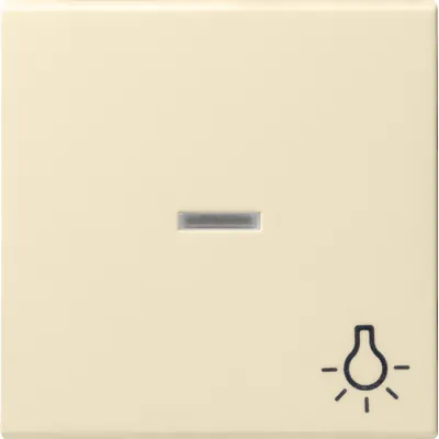 GIRA Kontrollwippe 067401 | Wippschalter System 55 | Symbol Licht | Kontrollfenster | glänzend | Kunststoff | cremeweiß