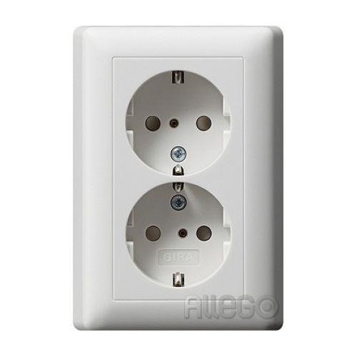 Bild: Gira 078327 Doppel-SCHUKO KS reinweiß matt