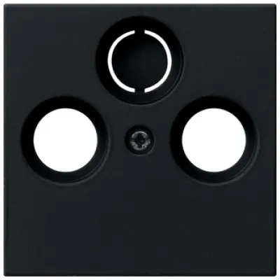 Gira Abdeckung Koaxial-Antennensteckdose 0869005 | System 55 | Kunststoff matt | Schraubbefestigung | Schwarz