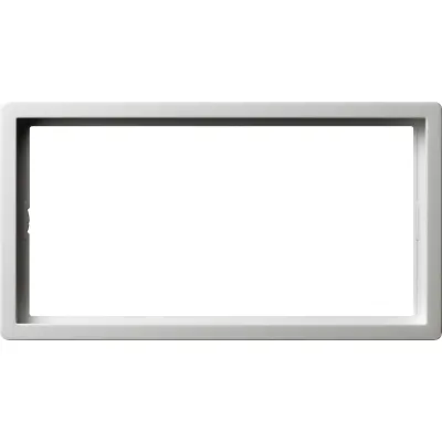 GIRA Abdeckrahmen 2-fach 1002112 | Flächenschalter ohne Mittelsteg | Unterputz | Kunststoff glänzend | reinweiß RAL 9010