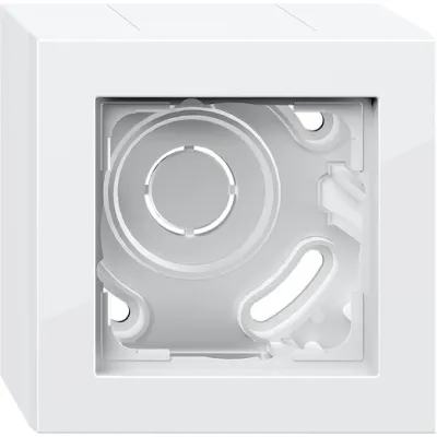 GIRA Aufputz-Gehäuse 1-fach 106129 | Schalterdose IP20 | Kunststoff | glänzend | mit Rahmen | reinweiß RAL 9010