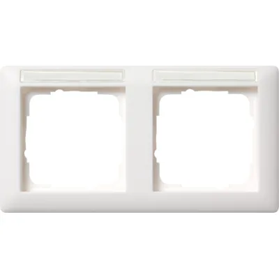 Gira Abdeckrahmen 2-fach 109227 | Standard 55 | Beschriftungsfeld | waagerecht | Kunststoff | reinweiß matt