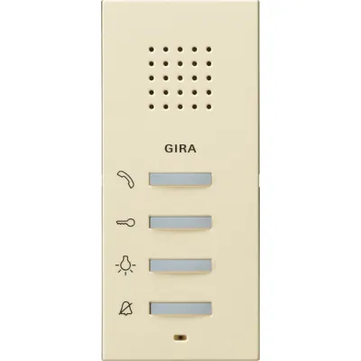 Gira Wohnungsstation AP 125001 | System 55 | Audio-Sprechanlage | Aufputz | Freisprechfunktion | cremeweiß glänzend