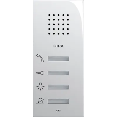 Gira Wohnungsstation Aufputz 125003 System 55 | Freisprechfunktion | Bus-System | Türöffner | reinweiß glänzend