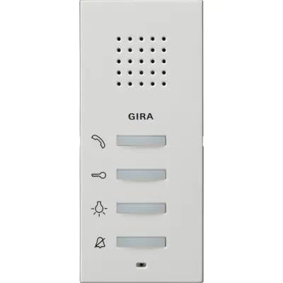 GIRA Wohnungsstation Aufputz 125027 | System 55 | Freisprechfunktion | Bus-System | reinweiß seidenmatt