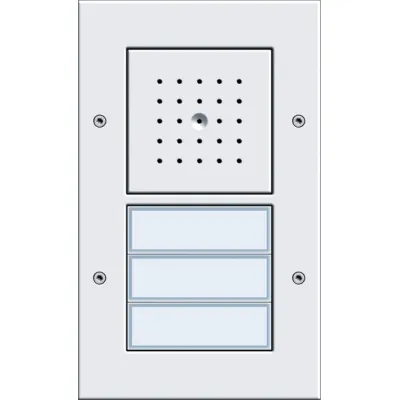 Gira Türstation AP 3fach 126766 | Aufputz Türsprechanlage Bus-System | 3 Ruftasten | Vandalismusschutz | reinweiß