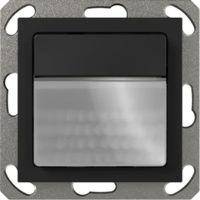 GIRA Bewegungsmelder 2038005 | PIR-Sensor Unterputz 170° | 1,10 m Montagehöhe | Temperaturmessung | Schwarz matt