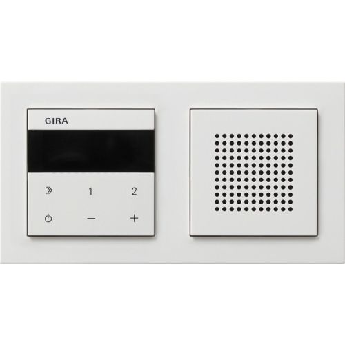 Bild: Gira 232029 Unterputz-Radio IP inkl Rahmen E2 reinweiß glänzend, BT, Sonos
