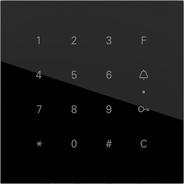 GIRA Codetastaturmodul System 106 5550000 | Keyless In Codeschloss | kapazitive Glasoberfläche | IP54 | schwarz