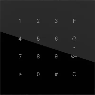 GIRA Codetastaturmodul System 106 5550000 | Keyless In Codeschloss | kapazitive Glasoberfläche | IP54 | schwarz