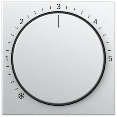 GIRA Abdeckung Thermostat 270626 | Raumtemperaturregler System 55 | Kunststoff | 55x55 mm | Alu