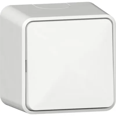 GIRA Wippschalter Wechselschalter 310613 | Aufputz AP IP20 | beleuchtet | 10AX 250V | Kunststoff glänzend | weiß RAL9010